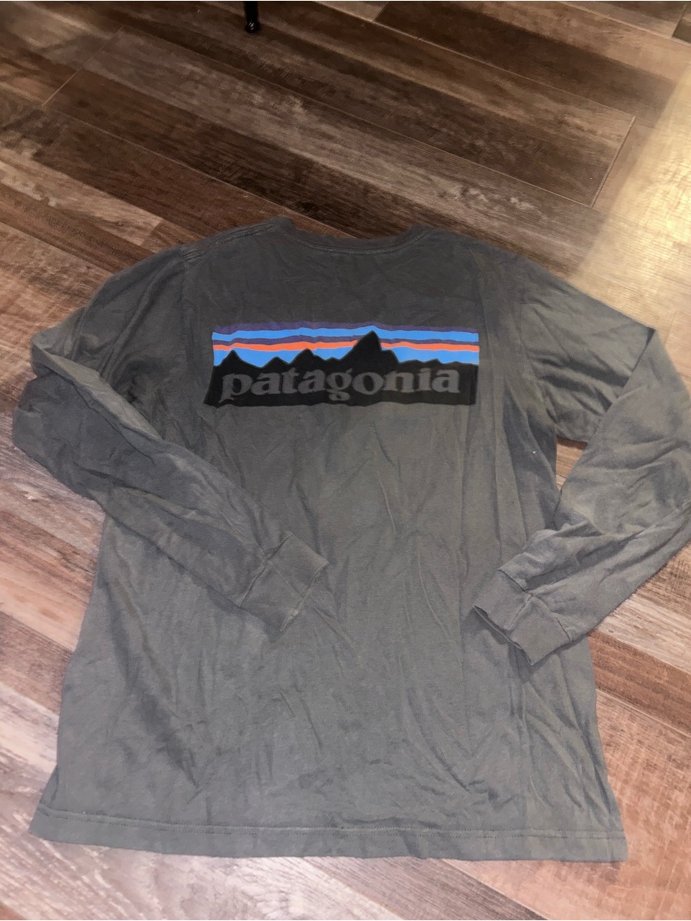 Patagonia Men's P-6 Logo Responsibili-Tee Long Sleeve Shirt Gray S - Picture 4 of 5